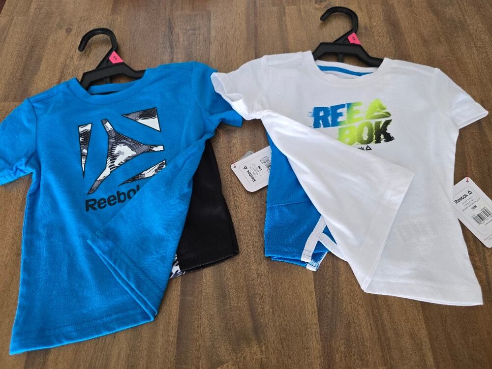 Reebok Toddler Boys "Velocity" Tee & Short Set LOT of 2 NWT 18M